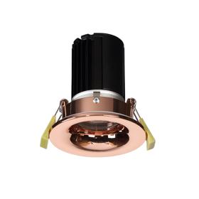 DM200816  Bruve 10 Tridonic Powered 10W 4000K 810lm 36° CRI>90 LED Engine Rose Gold Fixed Round Recessed Downlight, Inner Glass cover, IP65